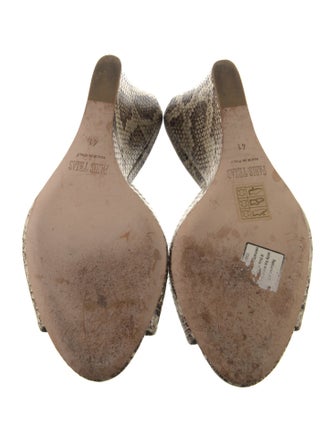 Paris Texas Leather Animal Print Slides