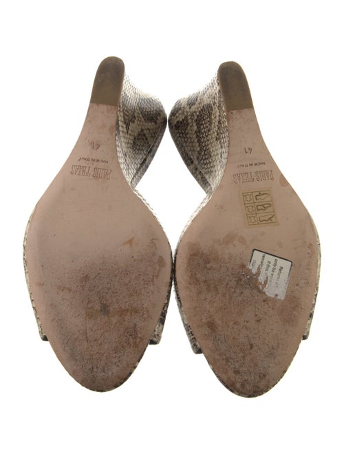 Paris Texas Leather Animal Print Slides