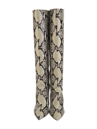Paris Texas Snakeskin Animal Print Boots