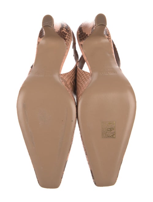 Paris Texas Leather Animal Print Slingback Pumps