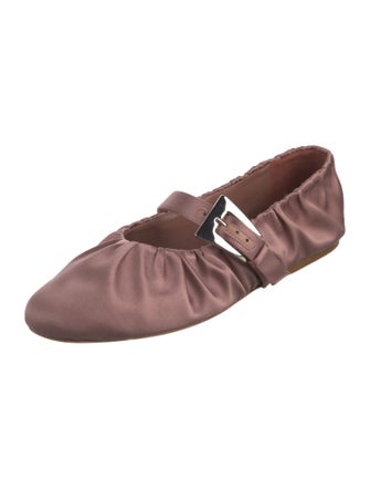 Paris Texas Satin Mary Jane Flats