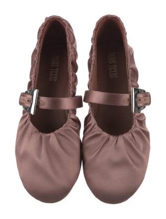 Paris Texas Satin Mary Jane Flats
