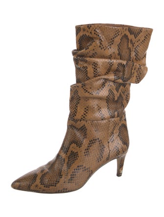 Paris Texas Snakeskin Animal Print Boots