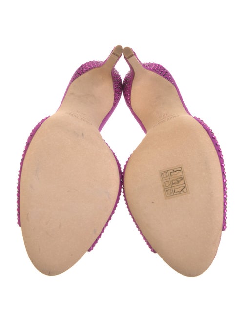 Paris Texas Suede Crystal Embellishments Slides
