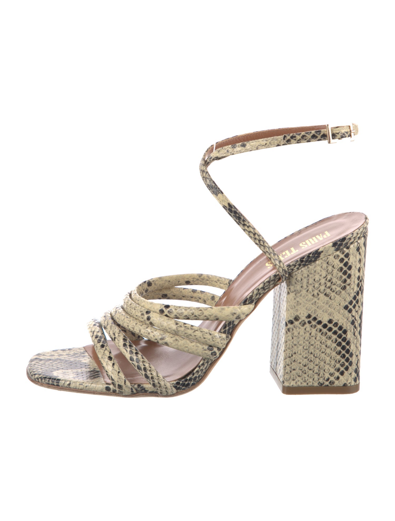 Paris Texas Leather Animal Print Sandals