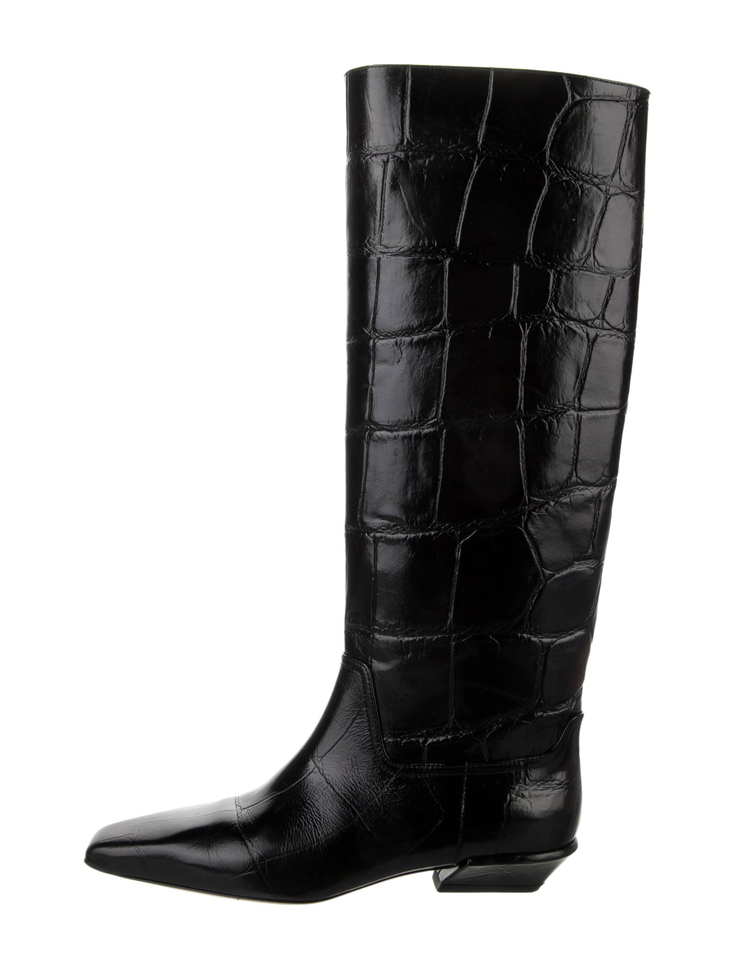 Paris Texas Embossed Leather Riding Boots