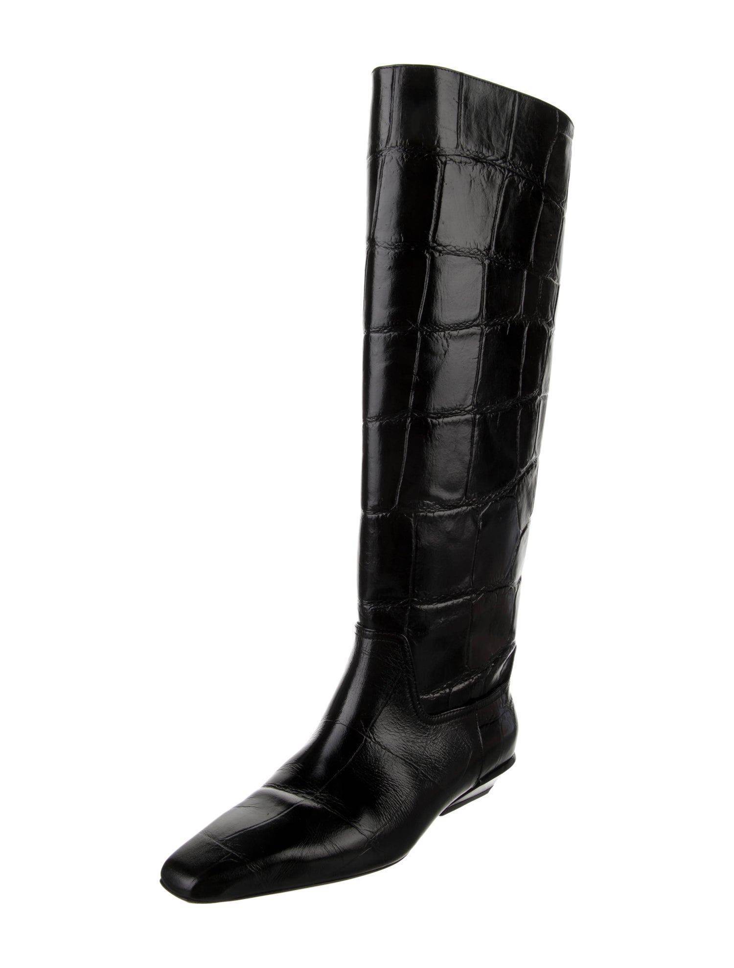 Paris Texas Embossed Leather Riding Boots