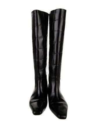 Paris Texas Embossed Leather Riding Boots