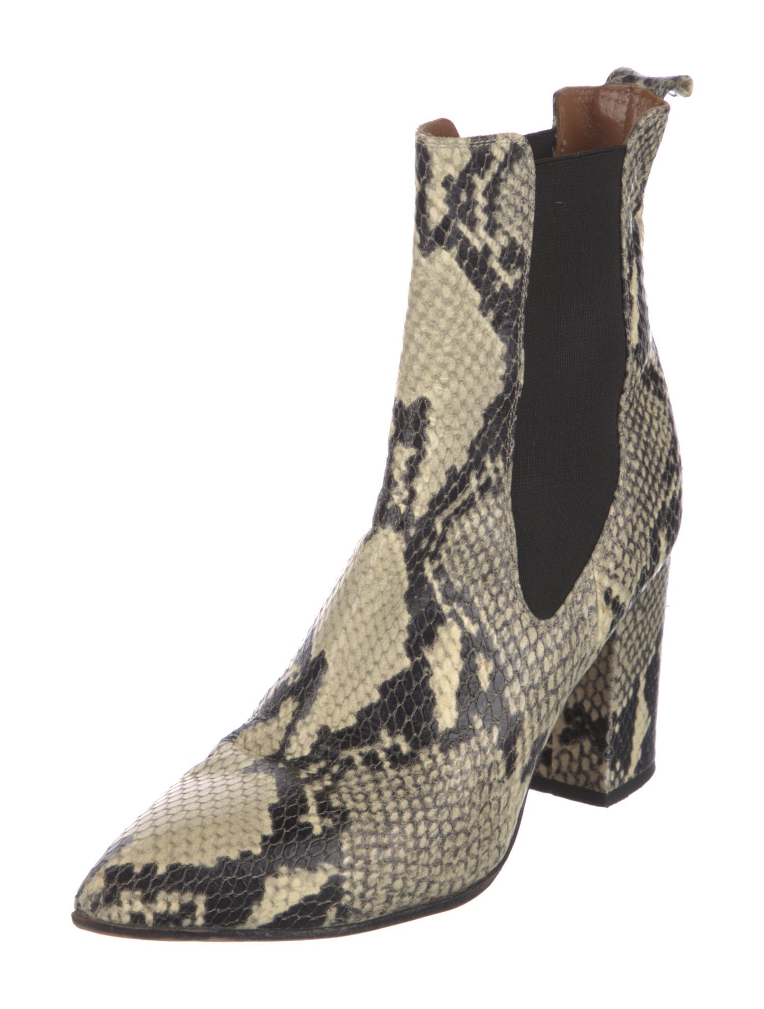 Paris Texas Leather Animal Print Chelsea Boots