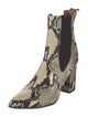 Paris Texas Leather Animal Print Chelsea Boots