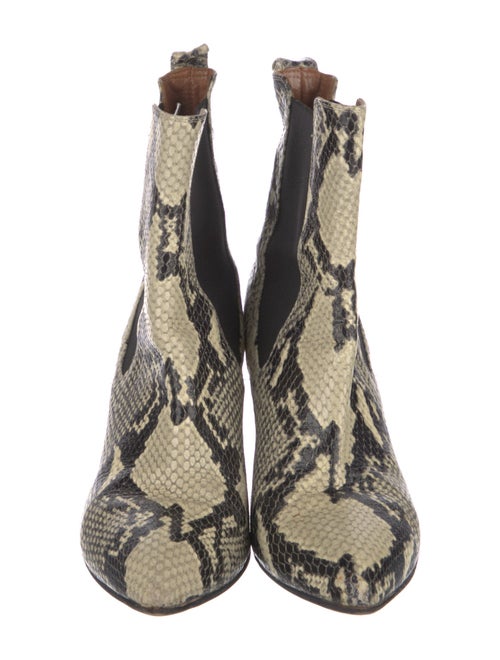 Paris Texas Leather Animal Print Chelsea Boots