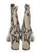 Paris Texas Leather Animal Print Chelsea Boots