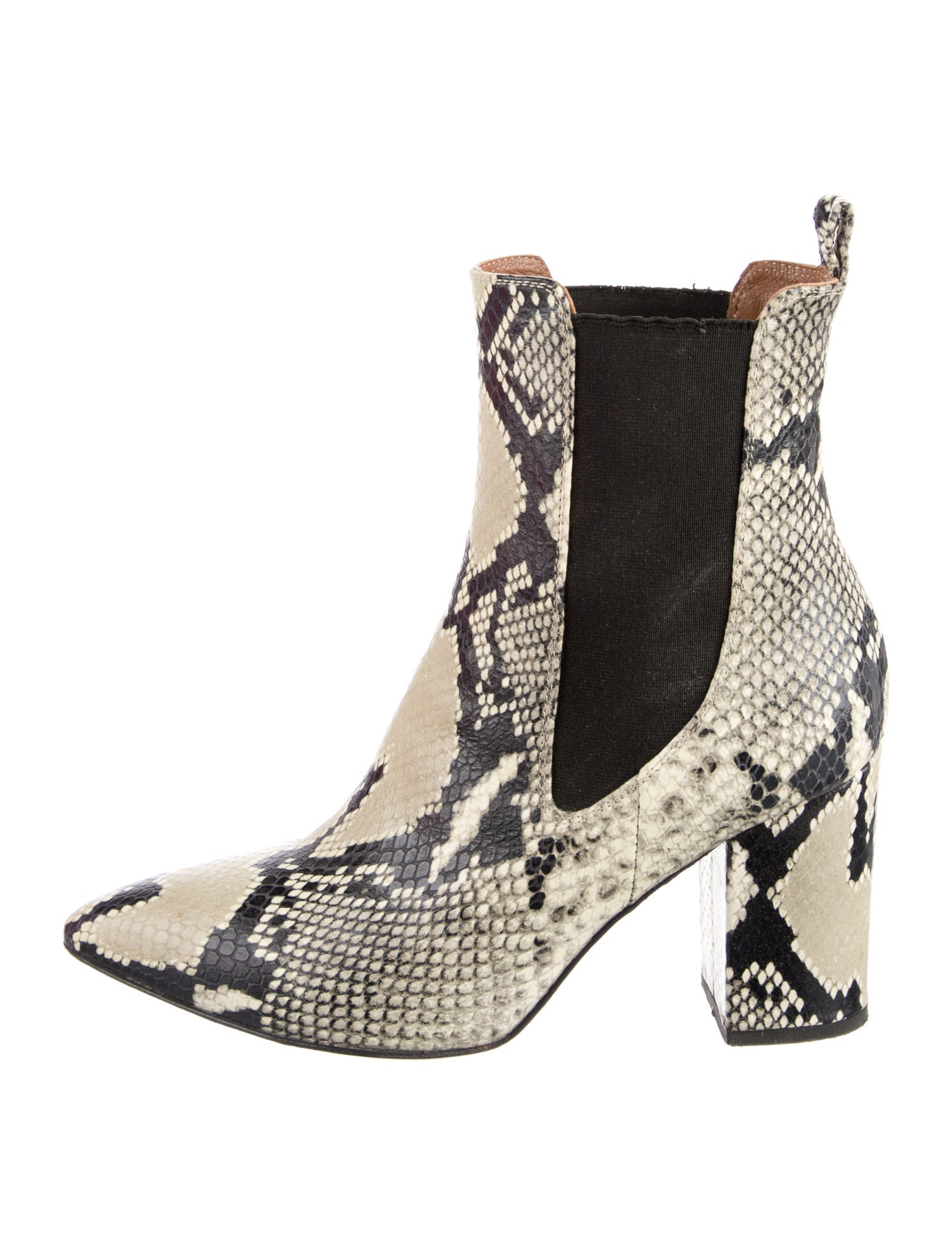 Paris Texas Leather Animal Print Chelsea Boots