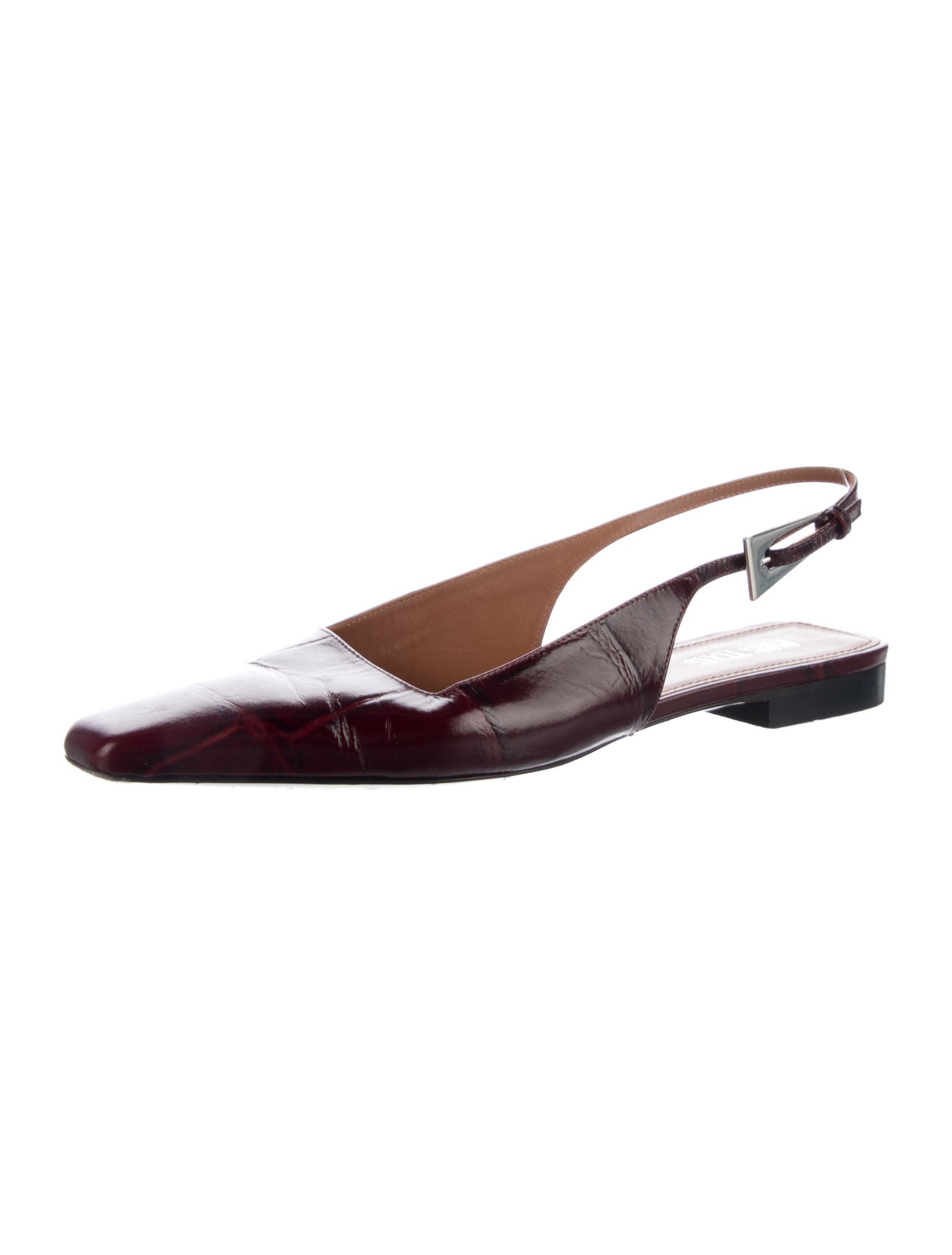 Paris Texas Leather Slingback Flats