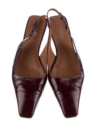 Paris Texas Leather Slingback Flats