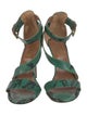 Paris Texas Leather Animal Print Sandals