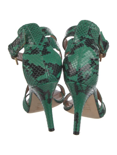 Paris Texas Leather Animal Print Sandals
