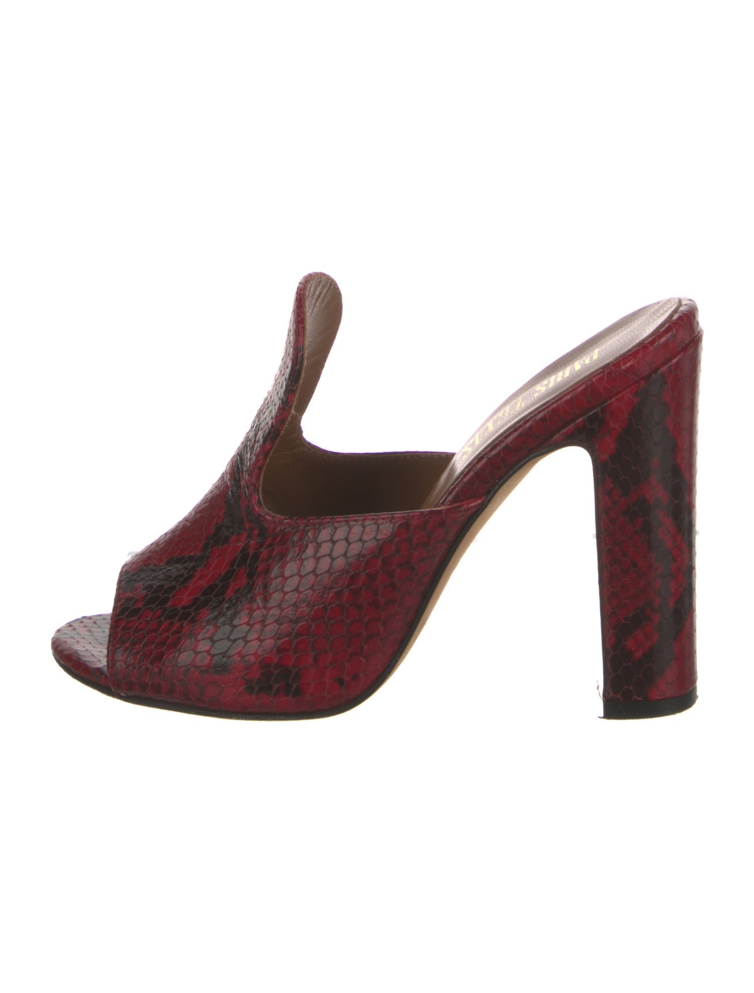 Paris Texas Leather Animal Print Slides