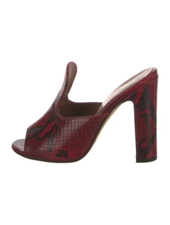 Paris Texas Leather Animal Print Slides