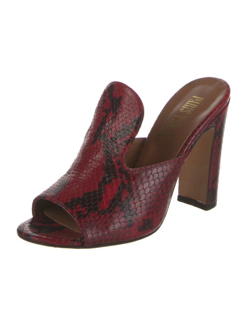 Paris Texas Leather Animal Print Slides