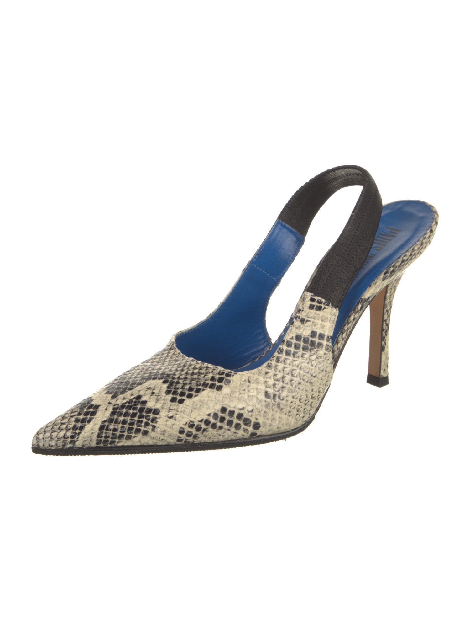 Paris Texas Leather Animal Print Slingback Pumps