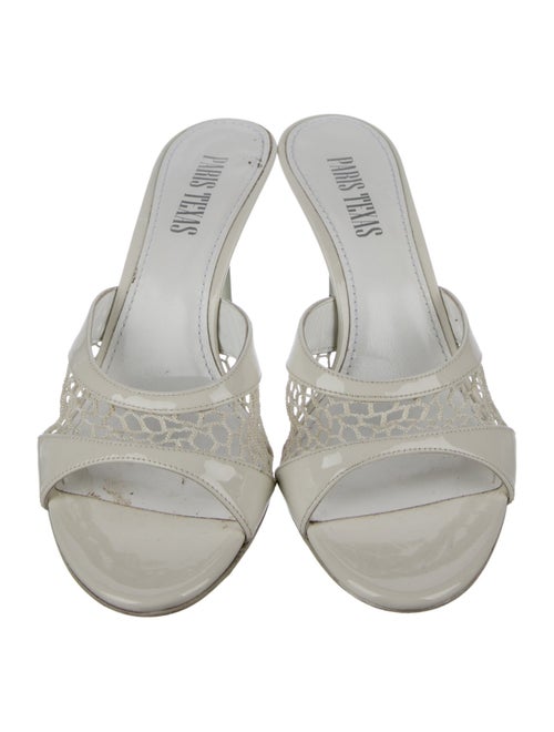 Paris Texas Leather Mesh Accents Slides