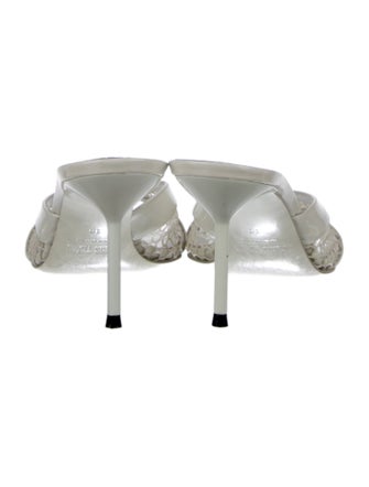 Paris Texas Leather Mesh Accents Slides