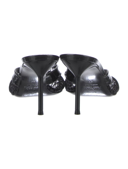 Paris Texas Patent Leather Mesh Accents Slides