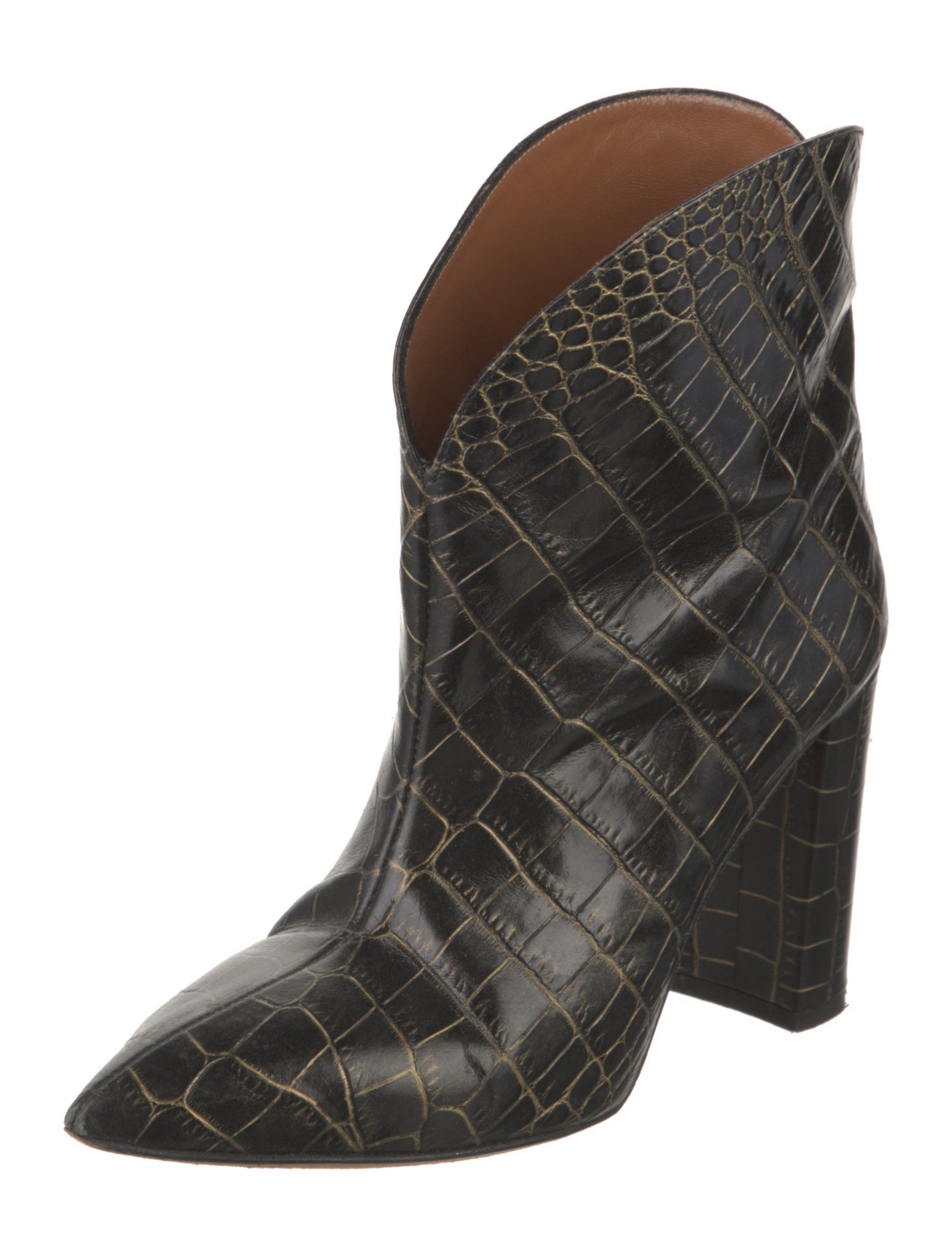 Paris Texas Embossed Leather Animal Print Boots