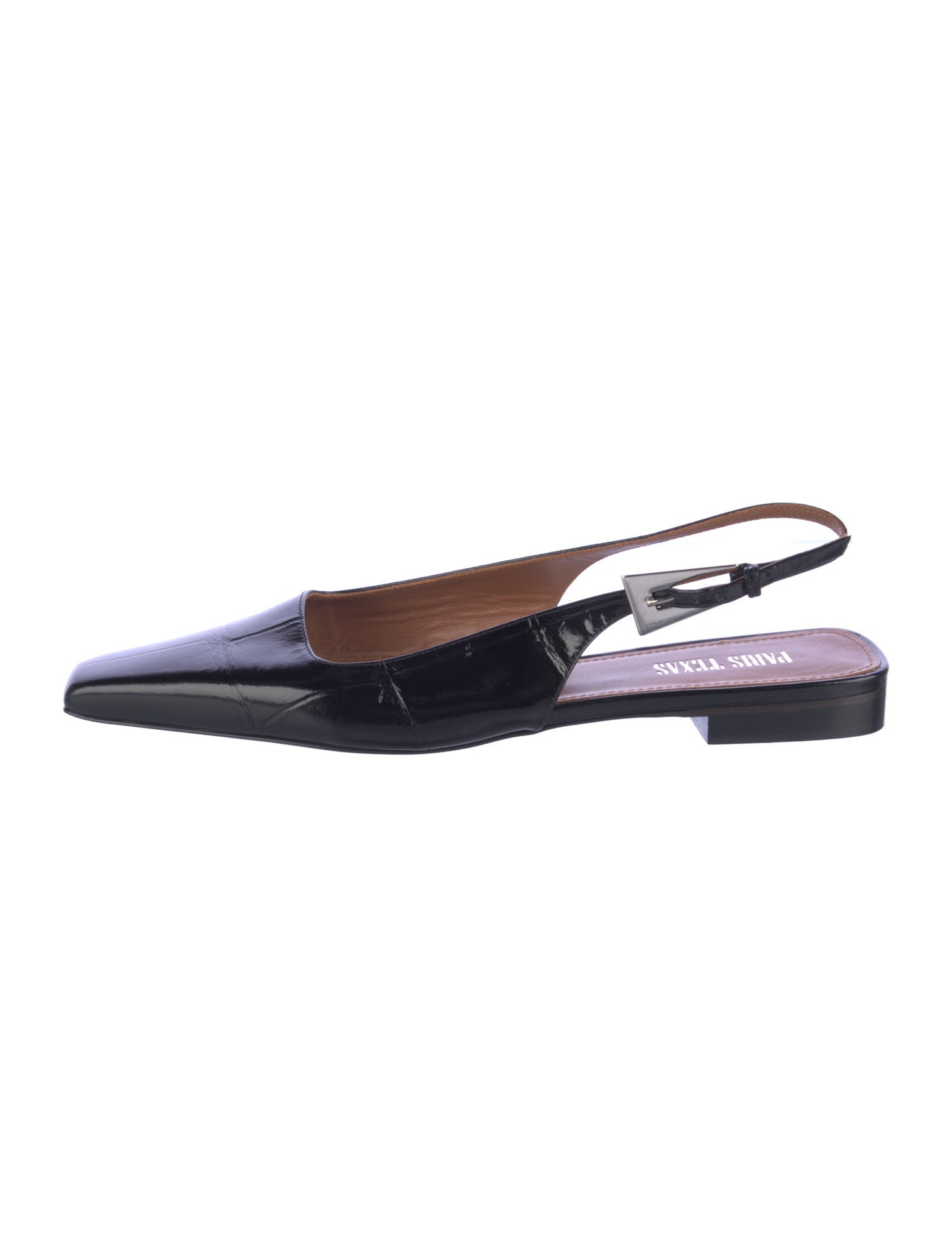 Paris Texas Leather Slingback Flats