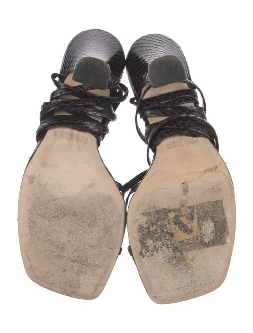 Paris Texas Embossed Leather Animal Print Gladiator Sandals