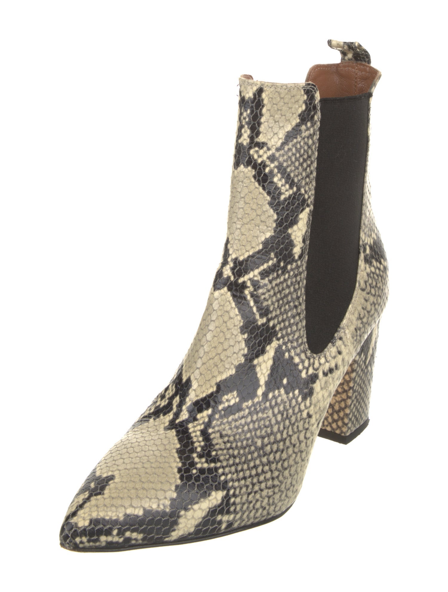 Paris Texas Embossed Leather Animal Print Chelsea Boots