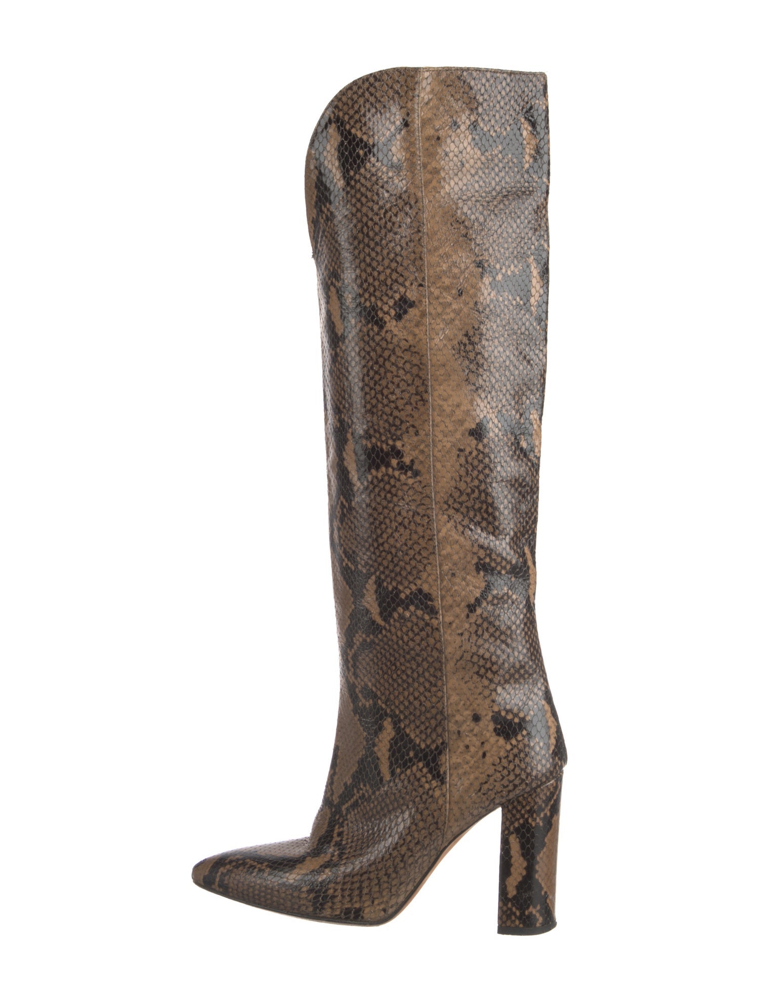 Paris Texas Snakeskin Animal Print Boots