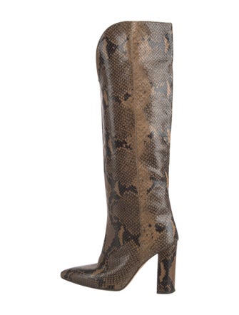 Paris Texas Snakeskin Animal Print Boots