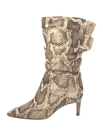 Paris Texas Leather Animal Print Boots