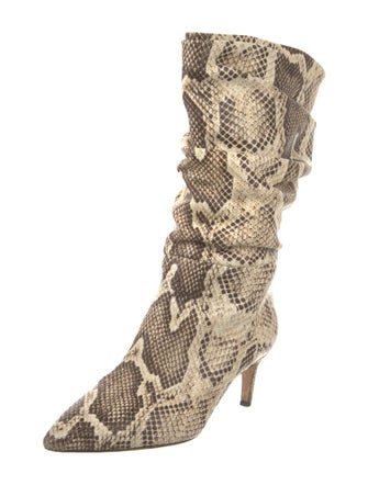 Paris Texas Leather Animal Print Boots