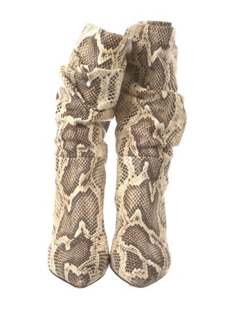 Paris Texas Leather Animal Print Boots