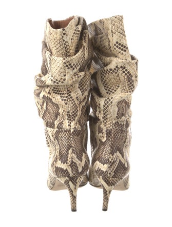 Paris Texas Leather Animal Print Boots