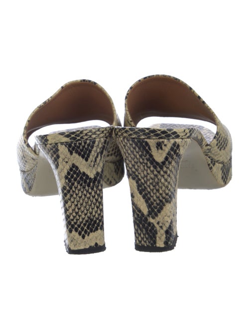 Paris Texas Embossed Leather Animal Print Slides