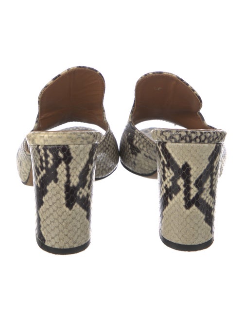 Paris Texas Embossed Leather Animal Print Slides