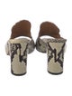 Paris Texas Embossed Leather Animal Print Slides
