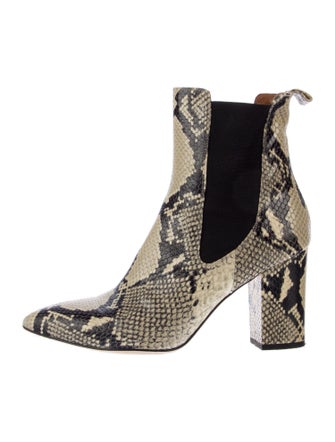 Paris Texas Embossed Leather Animal Print Chelsea Boots
