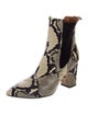 Paris Texas Embossed Leather Animal Print Chelsea Boots