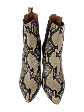 Paris Texas Embossed Leather Animal Print Chelsea Boots