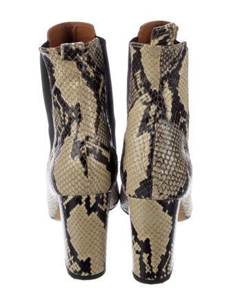 Paris Texas Embossed Leather Animal Print Chelsea Boots