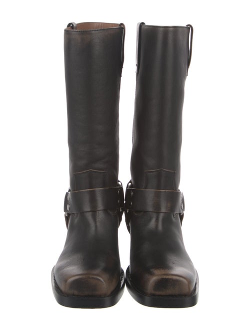 Paris Texas Leather Studded Accents Moto Boots