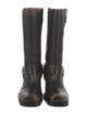 Paris Texas Leather Studded Accents Moto Boots