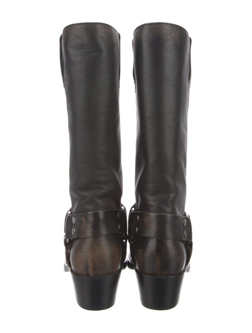 Paris Texas Leather Studded Accents Moto Boots