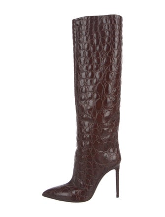 Paris Texas Embossed Leather Animal Print Boots