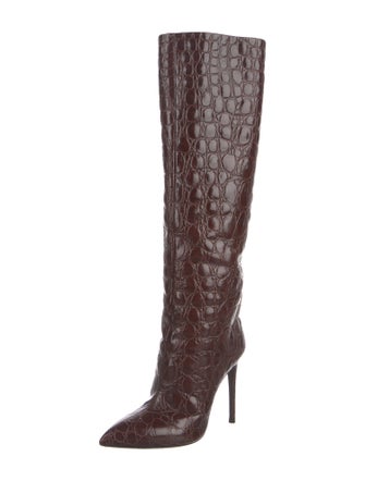 Paris Texas Embossed Leather Animal Print Boots